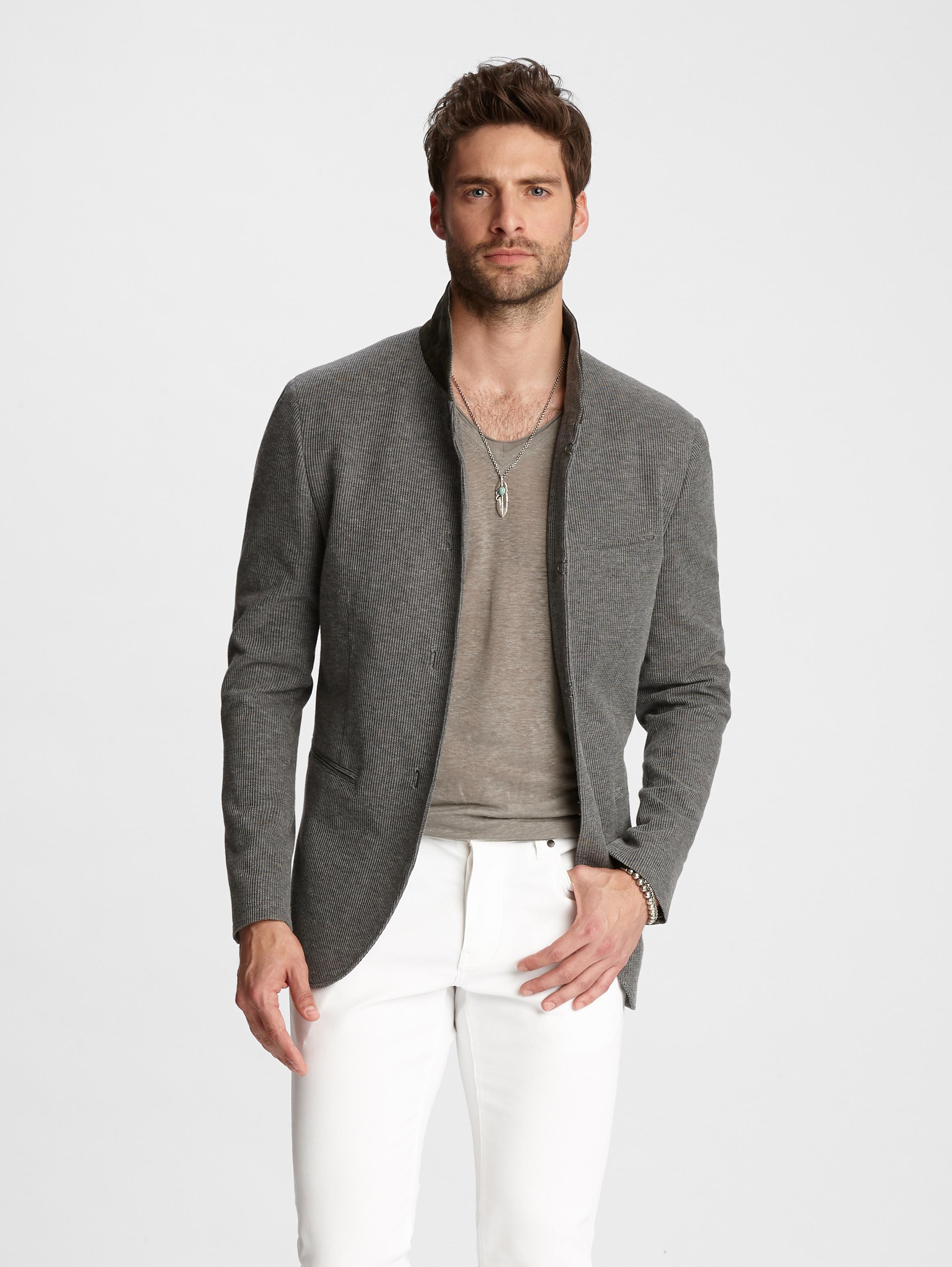 john varvatos suede hook and bar jacket